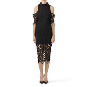 ELLAITT Black The Slight Cocktail Dress SMALL